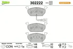 VALEO Piduriklotsi komplekt,  ketaspidur ESSENTIAL 302222