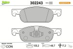 VALEO Piduriklotsi komplekt, ketaspidur ESSENTIAL 302243
