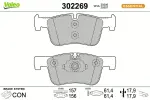 VALEO Piduriklotsi komplekt,  ketaspidur ESSENTIAL 302269