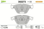 VALEO Piduriklotsi komplekt,  ketaspidur ESSENTIAL 302273