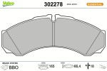 VALEO Piduriklotsi komplekt,  ketaspidur ESSENTIAL 302278