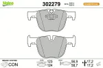 VALEO  Piduriklotsi komplekt,ketaspidur FIRST 302279