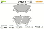 VALEO Piduriklotsi komplekt,  ketaspidur ESSENTIAL 302288