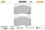 VALEO Piduriklotsi komplekt,  ketaspidur ESSENTIAL 302295