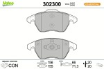 VALEO Piduriklotsi komplekt,  ketaspidur ESSENTIAL 302300