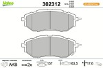 VALEO Piduriklotsi komplekt,  ketaspidur ESSENTIAL 302312