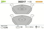 VALEO Piduriklotsi komplekt,  ketaspidur ESSENTIAL 302317