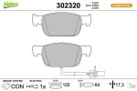 VALEO Piduriklotsi komplekt,  ketaspidur ESSENTIAL 302320