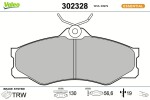 VALEO Piduriklotsi komplekt,  ketaspidur ESSENTIAL 302328