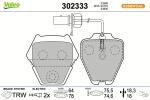 VALEO Piduriklotsi komplekt,  ketaspidur ESSENTIAL 302333