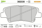 VALEO Piduriklotsi komplekt,  ketaspidur ESSENTIAL 302335