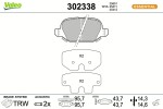 VALEO Piduriklotsi komplekt,  ketaspidur ESSENTIAL 302338