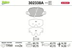 VALEO Piduriklotsi komplekt,  ketaspidur EXPERT 302338A