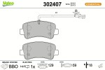 VALEO Piduriklotsi komplekt,  ketaspidur ESSENTIAL 302407
