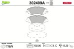 VALEO Piduriklotsi komplekt,  ketaspidur EXPERT 302409A