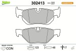 VALEO Piduriklotsi komplekt,  ketaspidur ESSENTIAL 302413