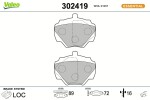VALEO Piduriklotsi komplekt,  ketaspidur ESSENTIAL 302419