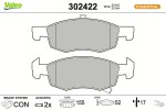 VALEO Piduriklotsi komplekt,  ketaspidur ESSENTIAL 302422