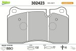 VALEO Piduriklotsi komplekt,  ketaspidur ESSENTIAL 302423