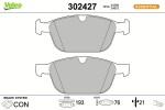 VALEO Piduriklotsi komplekt,  ketaspidur ESSENTIAL 302427