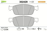 VALEO Piduriklotsi komplekt,  ketaspidur ESSENTIAL 302429
