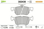 VALEO Piduriklotsi komplekt,  ketaspidur ESSENTIAL 302430