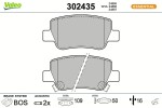 VALEO  Piduriklotsi komplekt,ketaspidur FIRST 302435
