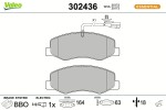 VALEO Piduriklotsi komplekt,  ketaspidur ESSENTIAL 302436