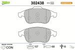 VALEO Piduriklotsi komplekt,  ketaspidur ESSENTIAL 302438
