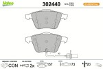 VALEO Piduriklotsi komplekt,  ketaspidur ESSENTIAL 302440