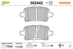 VALEO Piduriklotsi komplekt,  ketaspidur ESSENTIAL 302442