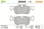 VALEO Piduriklotsi komplekt,  ketaspidur ESSENTIAL 302445