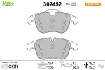 VALEO Piduriklotsi komplekt,  ketaspidur ESSENTIAL 302452
