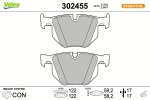 VALEO Piduriklotsi komplekt,  ketaspidur ESSENTIAL 302455