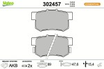 VALEO Piduriklotsi komplekt,  ketaspidur ESSENTIAL 302457