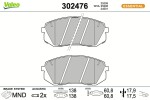 VALEO Piduriklotsi komplekt,  ketaspidur ESSENTIAL 302476
