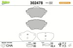 VALEO Piduriklotsi komplekt, ketaspidur FIRST 302478