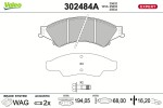 VALEO Piduriklotsi komplekt,  ketaspidur EXPERT 302484A