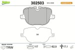 VALEO Piduriklotsi komplekt,  ketaspidur ESSENTIAL 302503