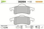 VALEO Piduriklotsi komplekt,  ketaspidur ESSENTIAL 302504