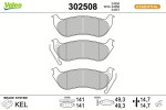 VALEO Piduriklotsi komplekt,  ketaspidur ESSENTIAL 302508