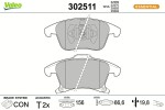 VALEO Piduriklotsi komplekt,  ketaspidur ESSENTIAL 302511