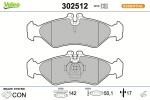 VALEO Piduriklotsi komplekt,  ketaspidur ESSENTIAL 302512