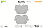 VALEO Piduriklotsi komplekt,  ketaspidur ESSENTIAL 302519