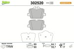 VALEO Piduriklotsi komplekt,  ketaspidur ESSENTIAL 302520