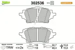 VALEO Piduriklotsi komplekt,  ketaspidur ESSENTIAL 302536