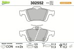 VALEO Piduriklotsi komplekt,  ketaspidur ESSENTIAL 302552