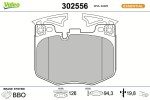 VALEO Piduriklotsi komplekt,  ketaspidur ESSENTIAL 302556
