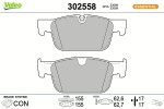 VALEO Piduriklotsi komplekt,  ketaspidur ESSENTIAL 302558