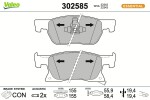 VALEO Piduriklotsi komplekt,  ketaspidur ESSENTIAL 302585